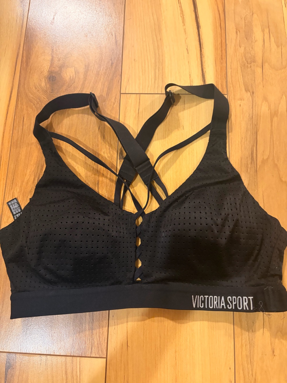 Black Strappy Athletic Bra